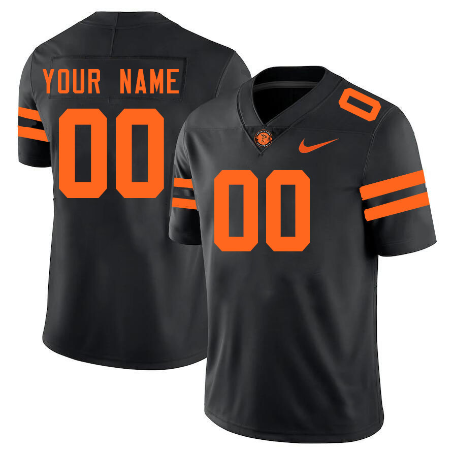 Custom Princeton Tigers Name And Number College Football Jerseys-Black